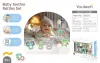 Youleen 868-8 Baby Teething Ring Ring Set, 0-1-year-old baby intelligence and early education toy, teeth grinding, soothing and grasping training details Picture